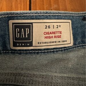 Gap cigarette high rise jean